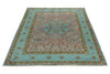 4x6 Light Blue and Multicolor Turkish Tribal Rug