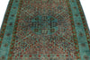 4x6 Light Blue and Multicolor Turkish Tribal Rug