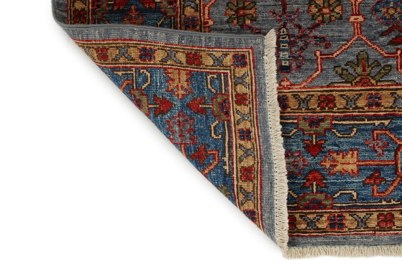 4x6 Gray and Light Blue Anatolian Traditional Rug
