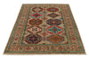 4x6 Light Brown and Multicolor Anatolian Traditional Rug