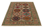4x6 Light Brown and Multicolor Anatolian Traditional Rug