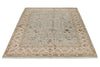 5x7 Light Blue and Ivory Turkish Silk Rug