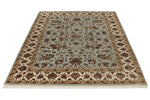 5x7 Light Blue and Ivory Turkish Silk Rug