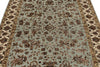 5x7 Light Blue and Ivory Turkish Silk Rug