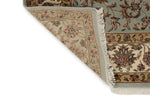 5x7 Light Blue and Ivory Turkish Silk Rug