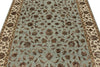 5x7 Light Blue and Ivory Turkish Silk Rug