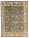9x12 Light Blue and Ivory Turkish Silk Rug