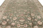 9x12 Light Blue and Ivory Turkish Silk Rug