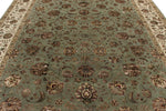 9x12 Light Blue and Ivory Turkish Silk Rug