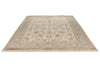 8x10 Ivory and Light Blue Turkish Silk Rug