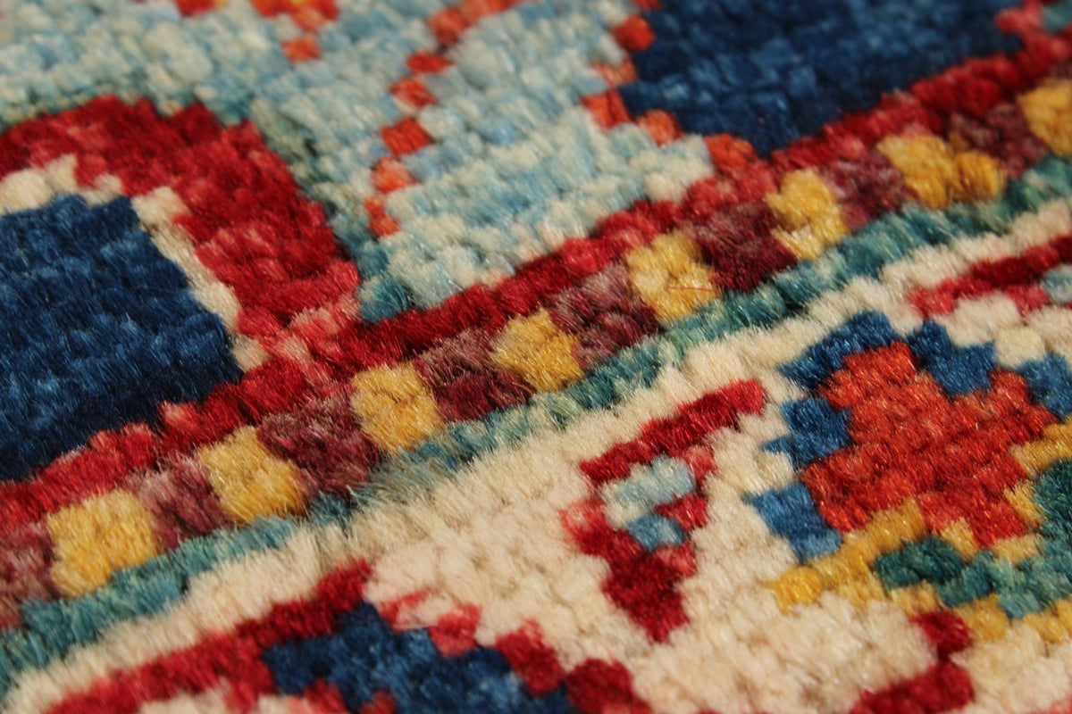 10x14 Navy and Red Anatolian Traditional Rug