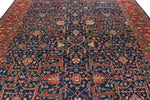10x14 Navy and Red Anatolian Traditional Rug