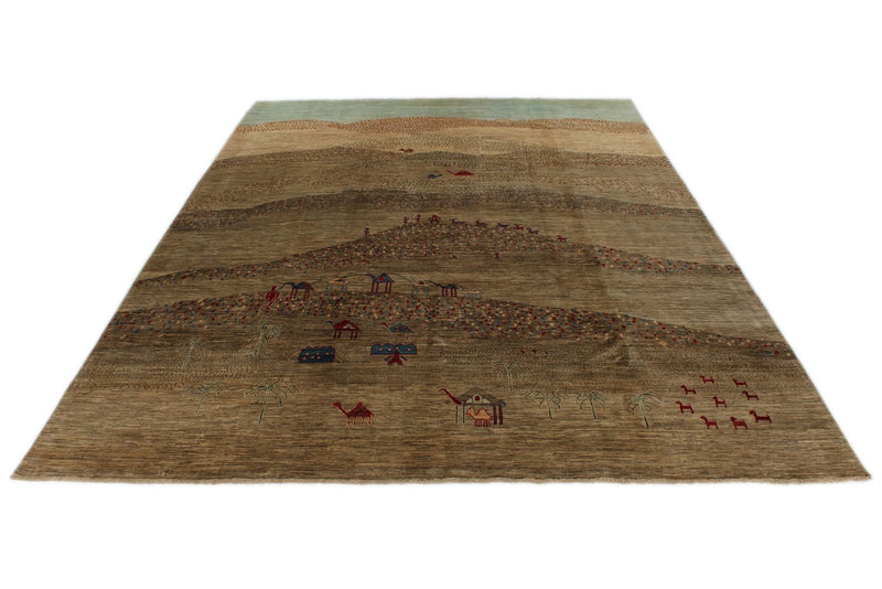 10x13 Gray and Multicolor Anatolian Traditional Rug