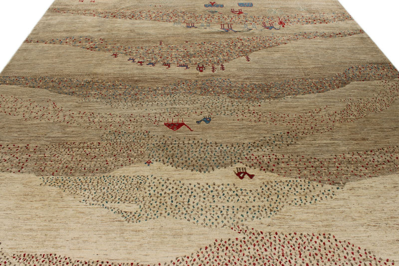 10x13 Gray and Multicolor Anatolian Traditional Rug