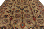 10x13 Light Brown and Multicolor Anatolian Traditional Rug