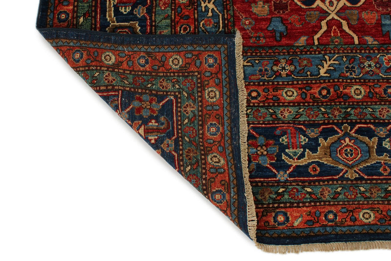 10x14 Red and Navy Anatolian Traditional Rug