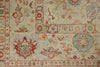 10x14 Ivory and Ivory Turkish Oushak Rug