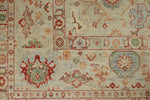 10x14 Ivory and Ivory Turkish Oushak Rug