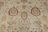 10x14 Ivory and Ivory Turkish Oushak Rug