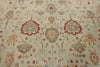 10x14 Ivory and Ivory Turkish Oushak Rug