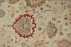 10x14 Ivory and Ivory Turkish Oushak Rug