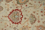 10x14 Ivory and Ivory Turkish Oushak Rug