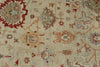 10x14 Ivory and Ivory Turkish Oushak Rug