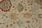 10x14 Ivory and Ivory Turkish Oushak Rug
