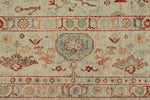 10x14 Ivory and Ivory Turkish Oushak Rug