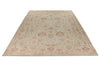 10x14 Ivory and Ivory Turkish Oushak Rug