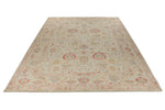 10x14 Ivory and Ivory Turkish Oushak Rug