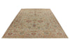 10x14 Ivory and Ivory Turkish Oushak Rug