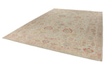 10x14 Ivory and Ivory Turkish Oushak Rug