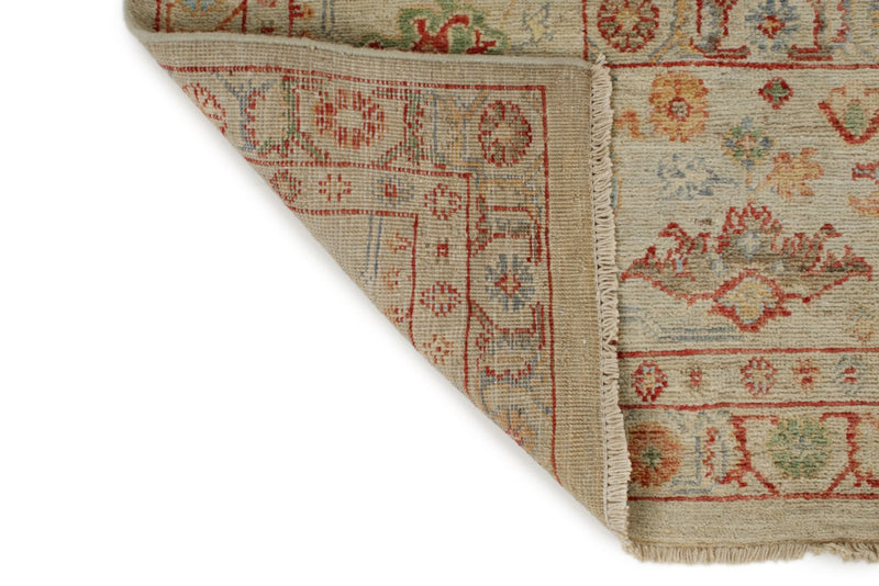 10x14 Ivory and Ivory Turkish Oushak Rug