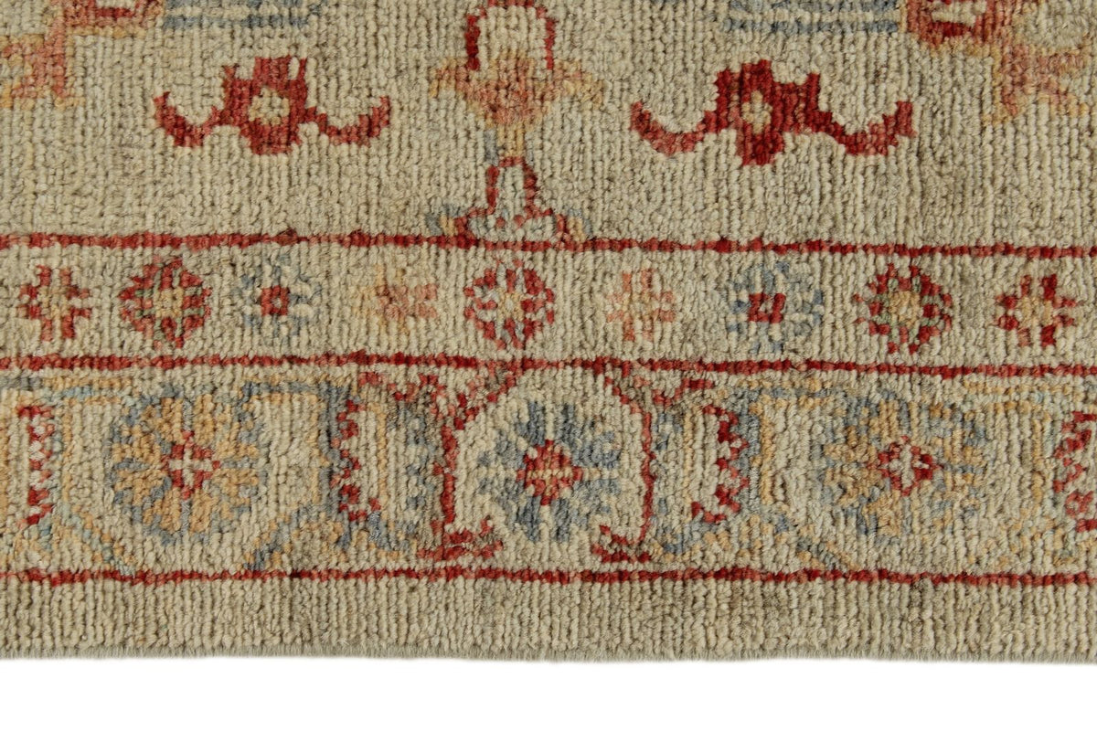 10x14 Ivory and Ivory Turkish Oushak Rug
