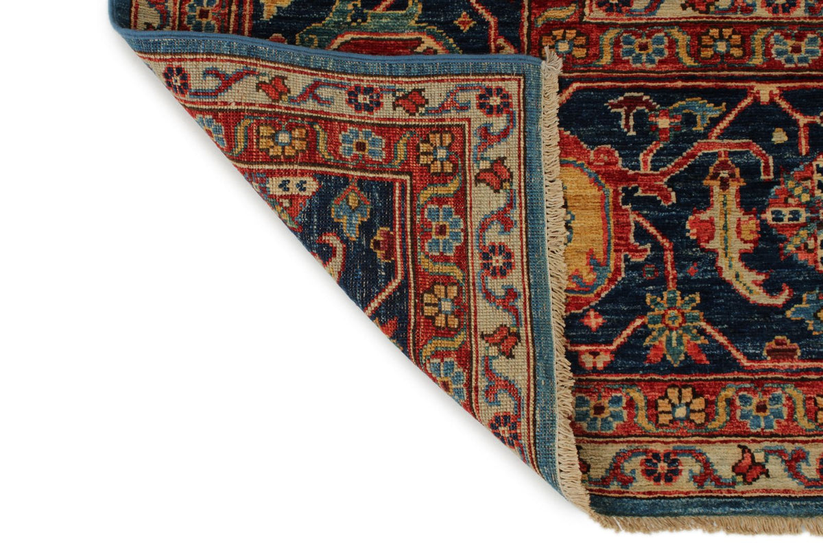 10x14 Light Blue and Navy Anatolian Traditional Rug