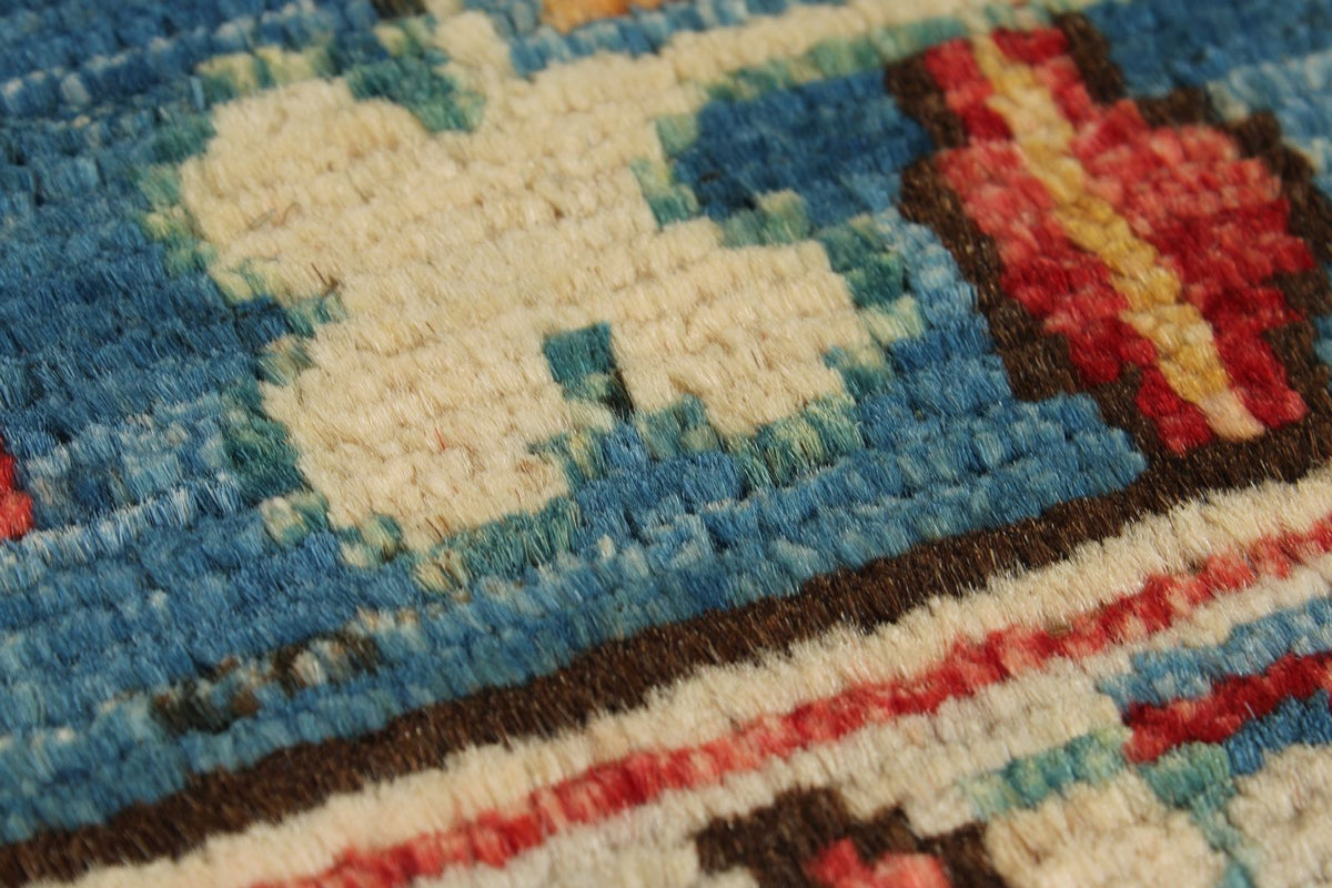 10x14 Light Blue and Navy Anatolian Traditional Rug