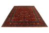 10x13 Red and Multicolor Anatolian Traditional Rug