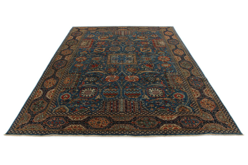 10x14 Light Blue and Multicolor Anatolian Traditional Rug