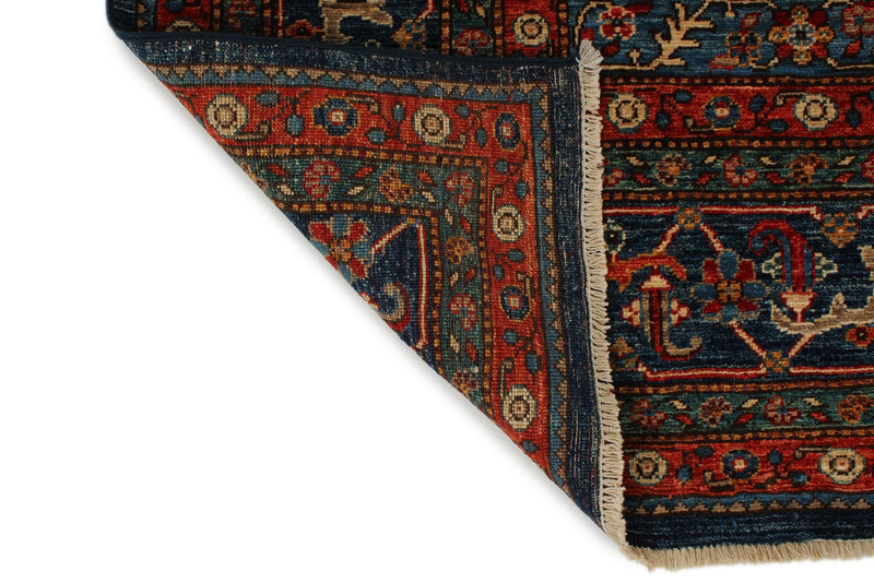 10x14 Red and Navy Anatolian Traditional Rug