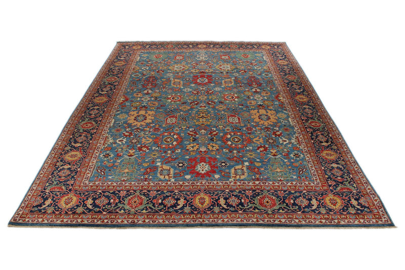 10x14 Rust and Navy Anatolian Traditional Rug