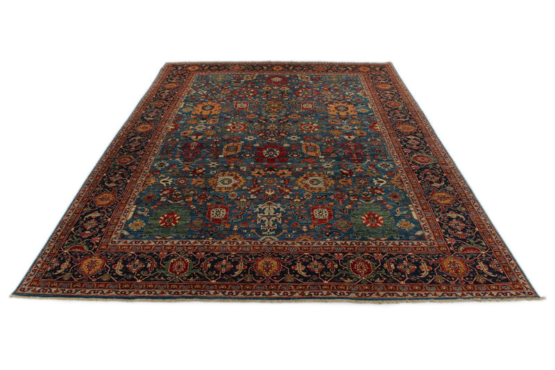 10x14 Rust and Navy Anatolian Traditional Rug
