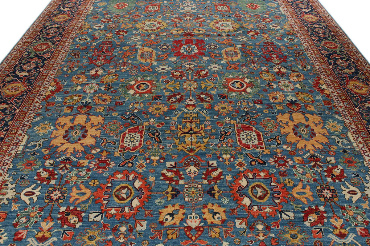 10x14 Rust and Navy Anatolian Traditional Rug