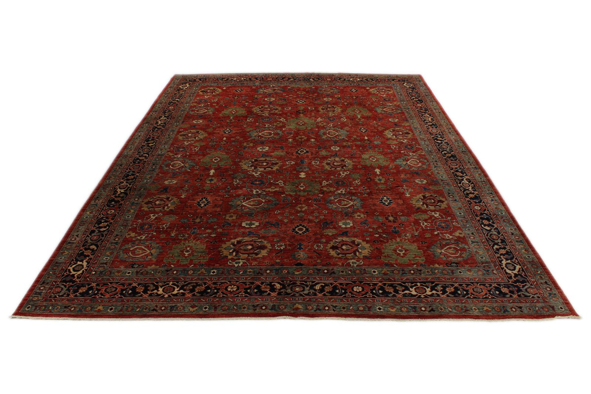 10x14 Rust and Navy Anatolian Traditional Rug