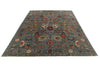 10x14 Light Blue and Multicolor Anatolian Traditional Rug