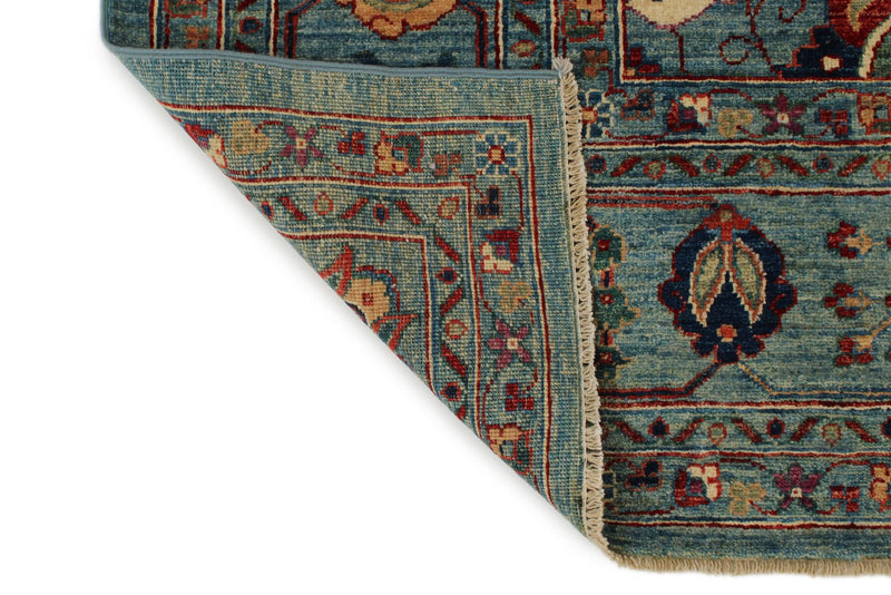 10x14 Light Blue and Multicolor Anatolian Traditional Rug