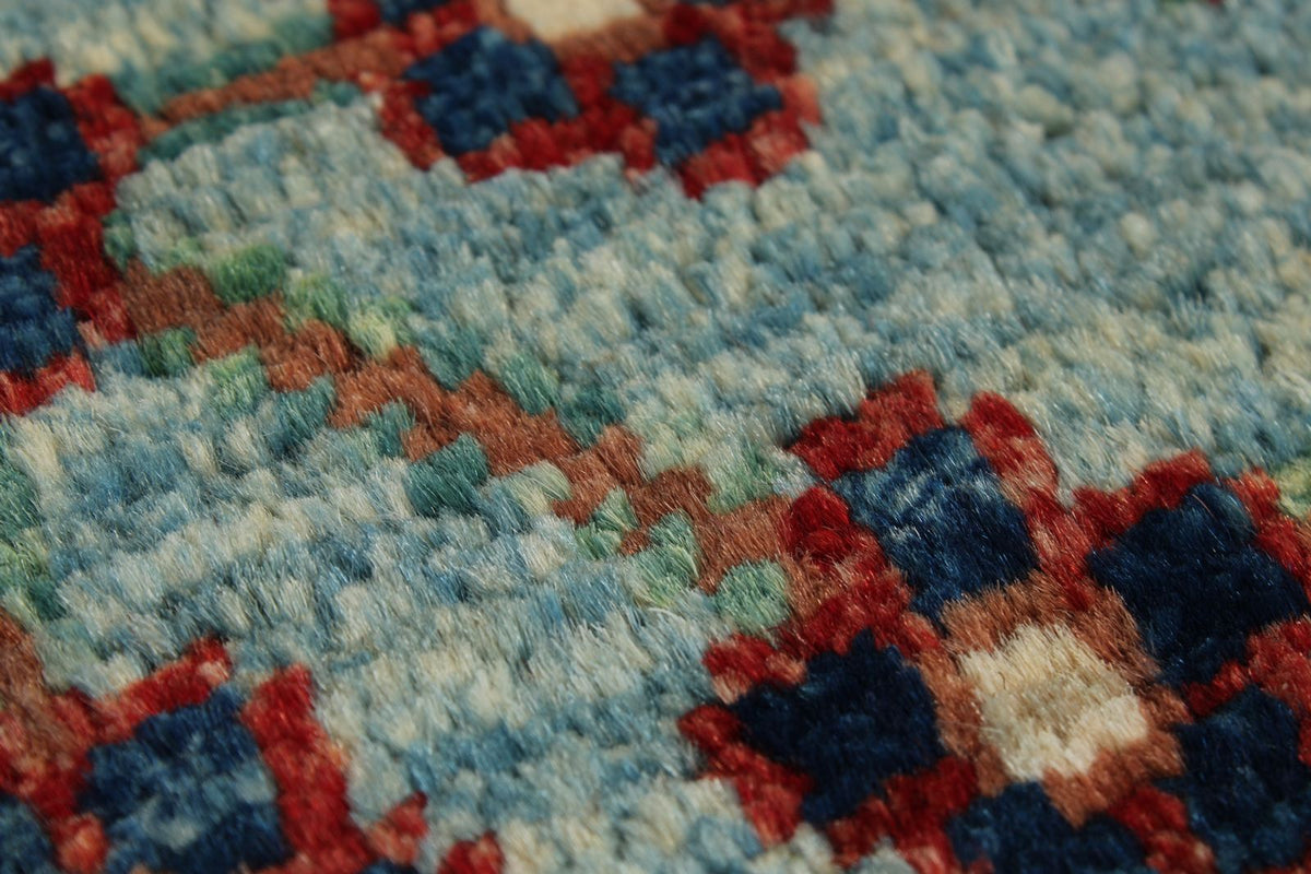 10x14 Light Blue and Multicolor Anatolian Traditional Rug