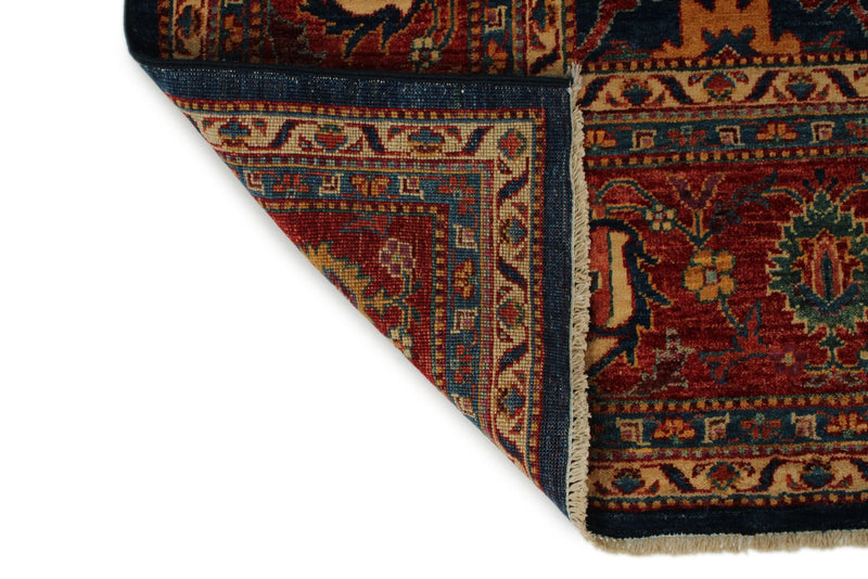 10x14 Navy and Red Anatolian Traditional Rug