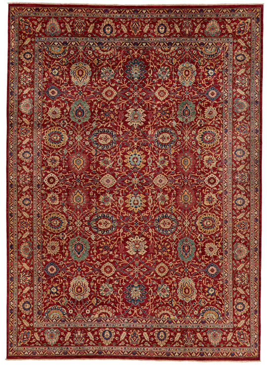 10x14 Red and Multicolor Anatolian Traditional Rug