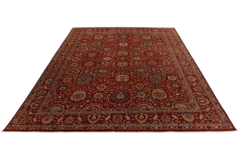 10x14 Red and Multicolor Anatolian Traditional Rug